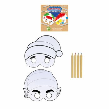 ECO FRIENDLY - KLEUR JE EIGEN KERST MASKER INCLUSIEF 4 POTLODEN (12st.)