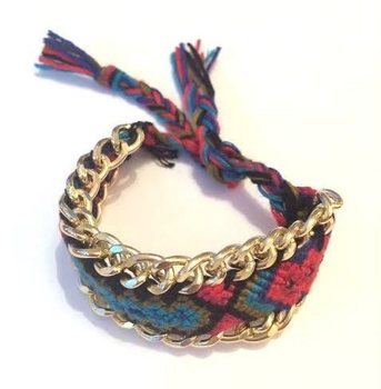 ARMBAND GEVLOCHTEN ROOD/BLAUW (1st)