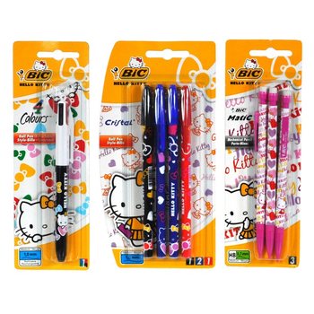 ASSORTIE HELLO KITTY BIC PENNEN OP KAART (12st.)