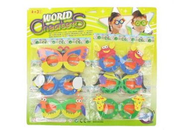 FOAM KINDER BRILLEN - MIX op KAART (6x6 Kaart.)