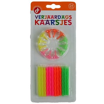 VERJAARDAGS KAARSJES SET, Bestaande uit: 24 Kaarsen (12st.)