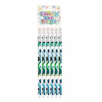 6-DELIGE VOETBAL POTLOOD MET GUM SET - IN DISPLAY (24SETS.)