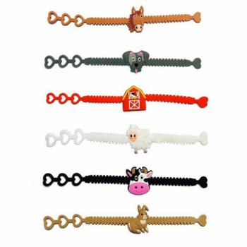 BOERDERIJ DIEREN - KINDER SILICONE ARMBANDEN (12st.)