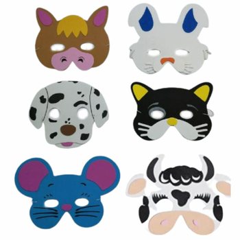 FOAM MASKERS - BOERDERIJ DIEREN (24st.)