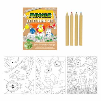 ECO FRIENDLY &ndash; JUNGLE DIEREN TEKEN SET (25st.)