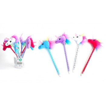PLUCHE UNICORN / EENHOORN PENNEN (12st.)