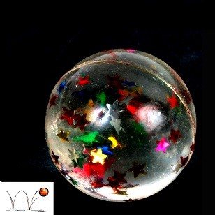 STUITERBALLEN MET STERREN- Ø 3 CM. (48st.)