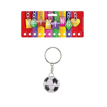 METALEN VOETBAL SLEUTELHANGERS (12st.)