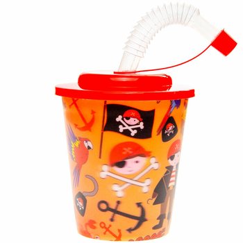 DRINKBEKER / IJSBEKER MET RIETJE – PIRAAT (12st.)