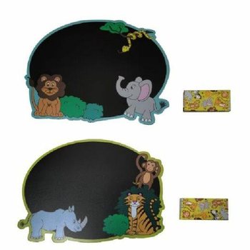 WILDE DIEREN KRIJTBORD INCLUSIEF DOOSJE MET KRIJTJES IN DISPLAY (24st.)