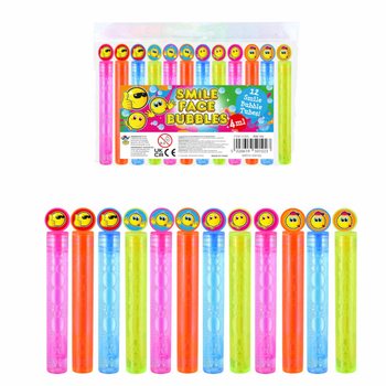 GEKLEURDE SMILEY BELLENBLAAS STAVEN (1 Verpakking a 12st.)