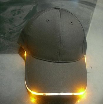 LICHTGEVENDE LED PET / PARTY CAPS - KLEUR: ORANJE (12st.)
