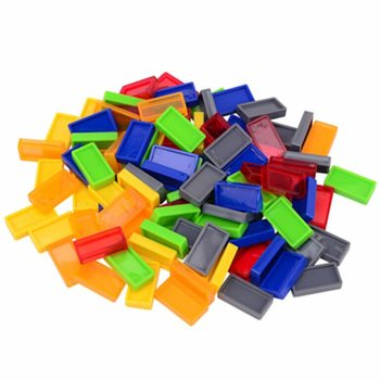 DOMINO SPEEL SET - BESTAANDE UIT: 100x DOMINO STEENTJES (1st.)