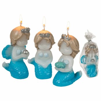 **MEGA GOEDKOOP** ZEEMEERMIN / MERMAID KAARS IN DISPLAY (12st.)