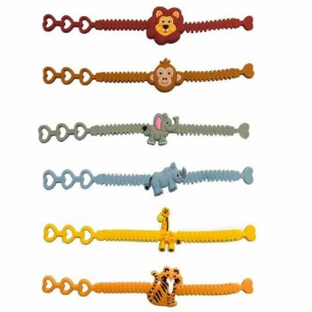 JUNGLE DIEREN - KINDER SILICONE ARMBANDEN (12st.)