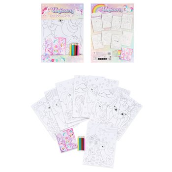 GROTE KLEUR SET - MODEL: UNICORN / EENHOORN - Afm 22x30x1 CM (12st.)