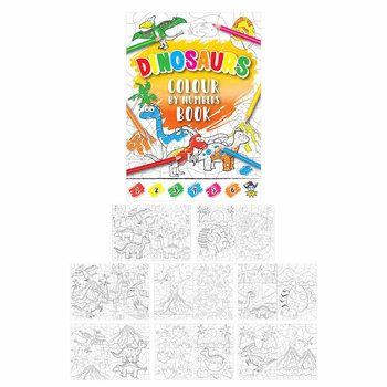 KLEURBOEKJE - KLEUREN OP NUMMER - DINOSAURUS (48st.)