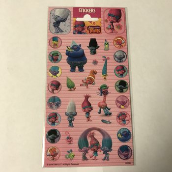 STICKERVEL: TROLLS,  Afm. 20 x 10 Cm. (10st.)