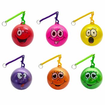 SMILEY BAL MET KOORD / BUNGEEBAL &Oslash;23 Cm (10st.)