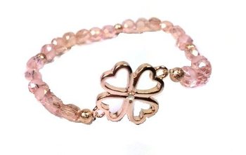 IBIZA LOOK ARMBAND ROZE KLAVER (1st)