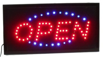 LED RECLAMEBORD - OPEN 2 COLORS