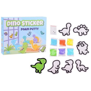 DINO STICKERS - FOAM PUTTY SET - MAAK JE EIGEN DINO FOAM STICKERS (24st.)
