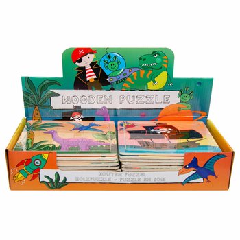 HOUTEN MIX JONGENS PUZZELS IN DISPLAY (24st.)