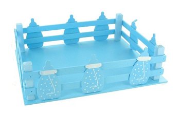 BLAUW DECORATIE KRATJE - DRINKFLESJES (2st.)