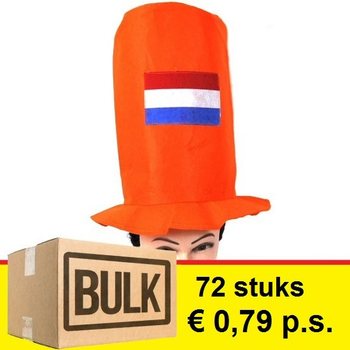 ***BULK AANBIEDING*** HOGE ORANJE HOED (72st.)