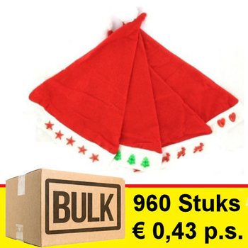 ***BULK AANBIEDING*** ASSORTIE PAKKET LICHTGEVENDE KERSTMUTSEN (960st.)