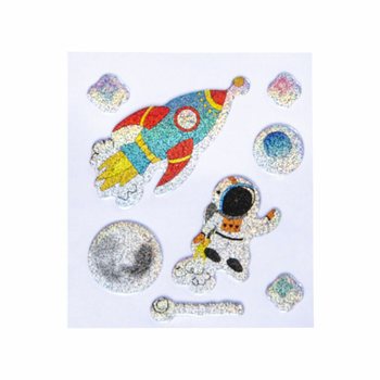 GLITTER STICKERS - MODEL: SPACE / RUIMTE (100st.)