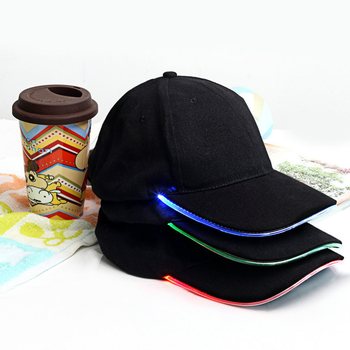 LICHTGEVENDE LED PET / PARTY CAPS - KLEUR: ORANJE (12st.)