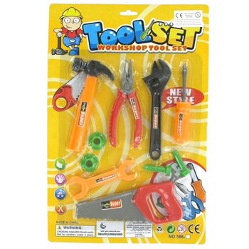 GROTE TOOL SET OP KAART (8st.)