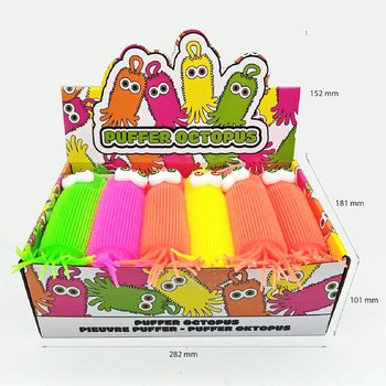 PUFFER BAL OCTOPUS - 20CM LANG - IN DISPLAY (12st.)