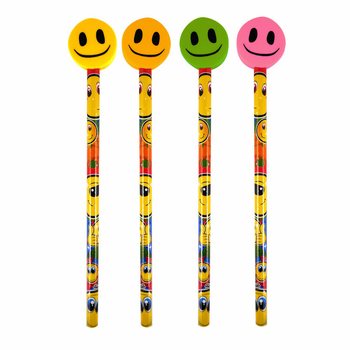VROLIJK SMILEY POTLOOD MET GUM (24st.)