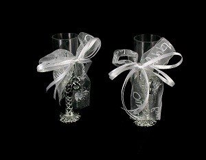 DECORATIE CHAMPAGNEGLAZEN (6st.)