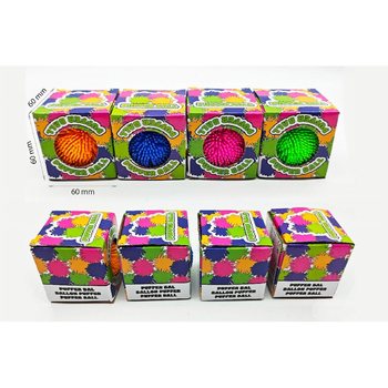 PUFFER BAL in GIFTBOX - 6CM - IN BOX EN DISPLAY (24st.)