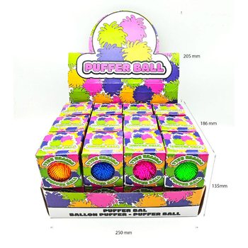 PUFFER BAL in GIFTBOX - 6CM - IN BOX EN DISPLAY (24st.)