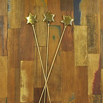 KERSTSTER OP STOK - GOUD (6st.)