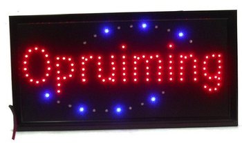 LED RECLAMEBORD - OPRUIMING