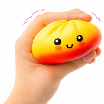 RAGE - LUCKY DUMPLINGS - Squishy Bun Dumplings GROOT Afm. 8.5 x 8.5 x 4.8 Cm - IN DISPLAY (12st.)