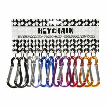 GEKLEURDE MUSKETON SLEUTELHANGERS (48st.)