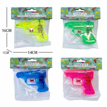 WATERPISTOOL, 10 Cm. - MIX KLEUREN (36st.)