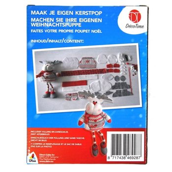 MAAK JE EIGEN PLUCHE KERSTPOP (6st.)