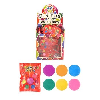 BOUNCING PUTTY IN UITDEEL ZAKJES IN DISPLAY (60st.)