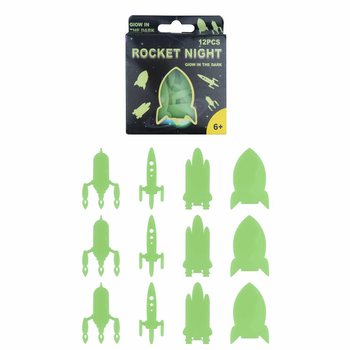 GLOW IN THE DARK ROCKET RUIMTEVAART VOOR AAN PLAFOND  IN DISPLAY (24st.)