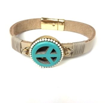ARMBAND TAUPE/CR&Eacute;ME PEACE (1st)