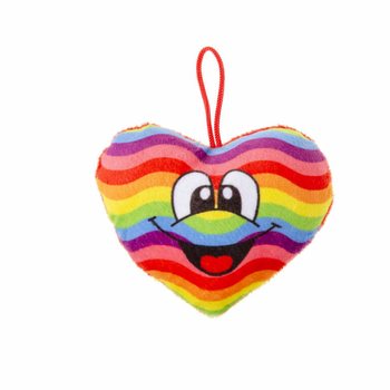 PLUCHE REGENBOOG HART SMILEY (24st.)