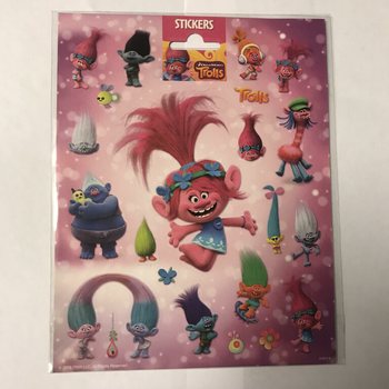 GROTE TROLLS STICKER VELLEN,  20x16 Cm. (10st.)