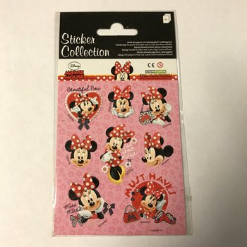STICKERVEL: DISNEY MINNIE MOUSE,  Afm. 16 x 9 Cm. (10st.)